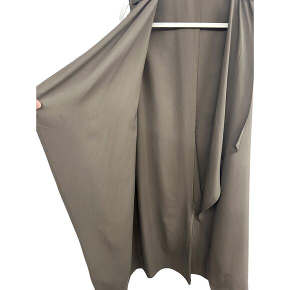 Potter’s Pot Drape Front Vest L Longline Taupe Layering Jacket‎ Minimalist Nude - Picture 5 of 5